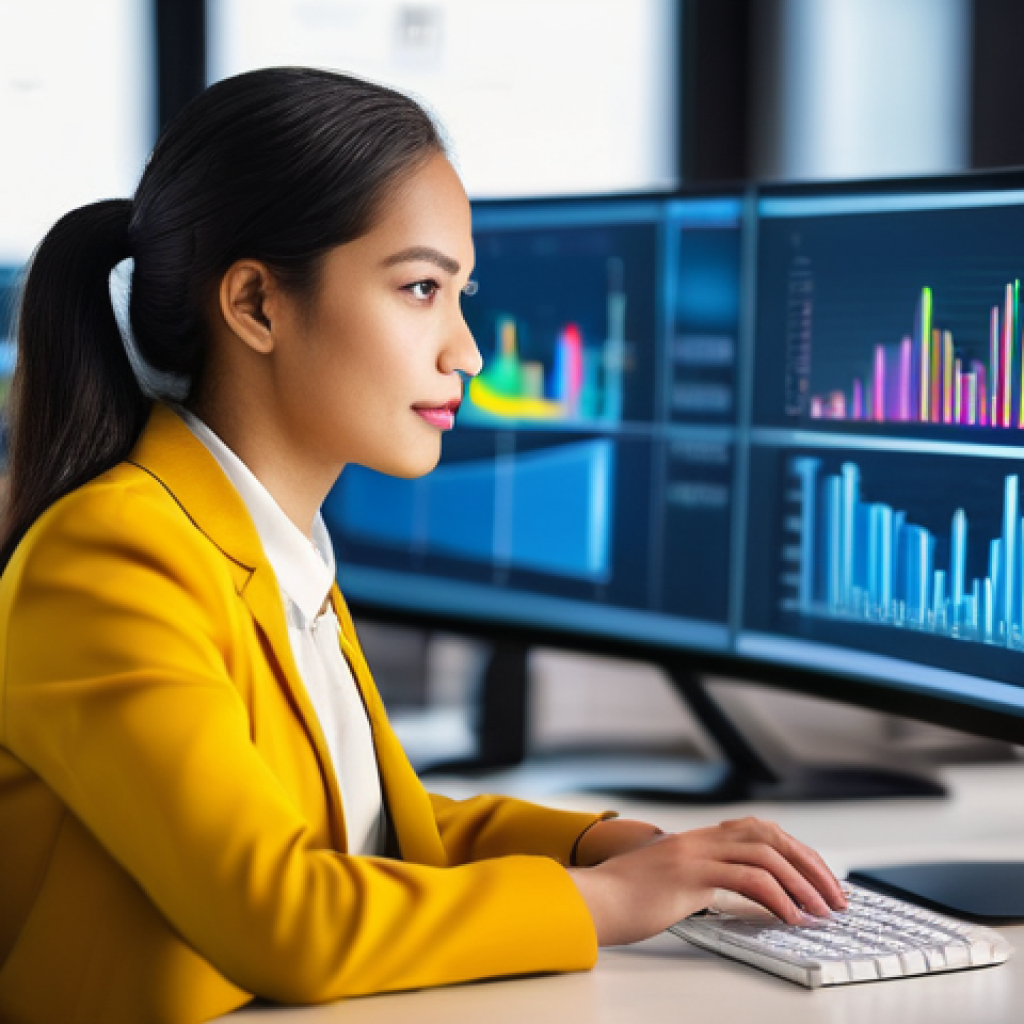 전이 학습 촉진 기법을 위한 팀워크와 협업 - **Prompt:** "A highly focused female data scientist, in her late 20s, with a thoughtful expression, ...