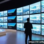 전이 학습 촉진을 위한 모델 앙상블 기법 - A futuristic Turkish tech conference scene showcasing diverse AI researchers collaborating around la...