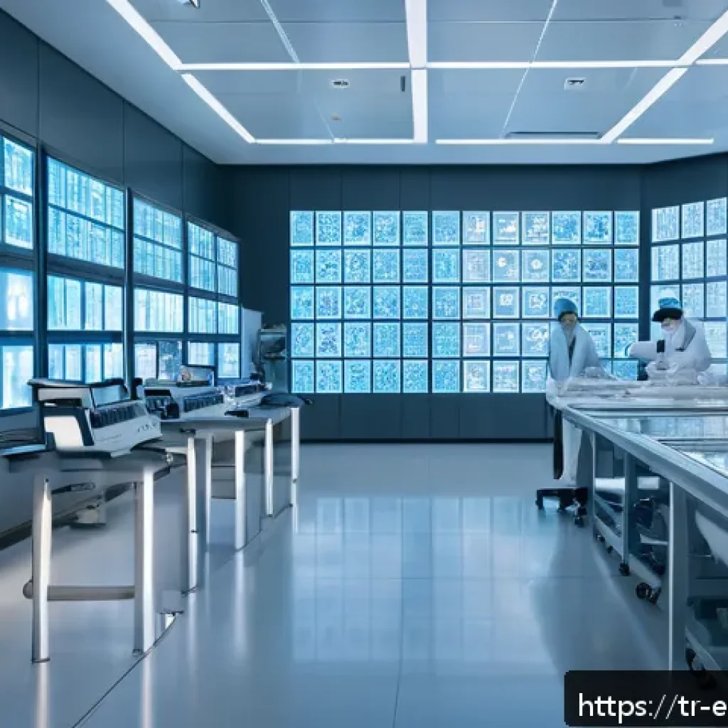 전이 학습과 강화학습의 차이점 - A highly detailed digital illustration of a futuristic medical laboratory in Istanbul, Turkey, showc...